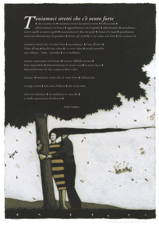 Poster poesia di Guido Catalano Illustr. Marco Cazzato
