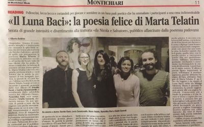 «Il Luna Baci»: la poesia felice di Marta Telatin (recensione su Montichiari)