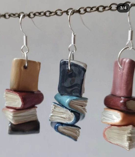 LIBRI in CERAMICA - orecchini e ciondoli